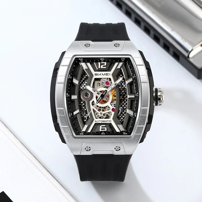 Skmei M033 Wine Barrel Mechanical Automatic Watch for Men - Image 6