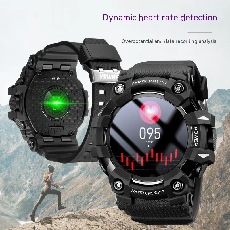 Skmei S231 Intelligent Waterproof Heart rate monitoring smart watch for Men Original - Image 5
