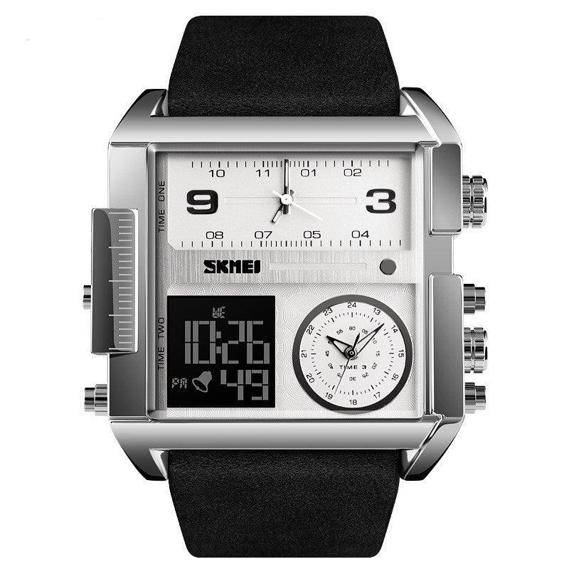 Skmei Square Large Dial Watch 3 time watch for Men 1391 Original - Image 2