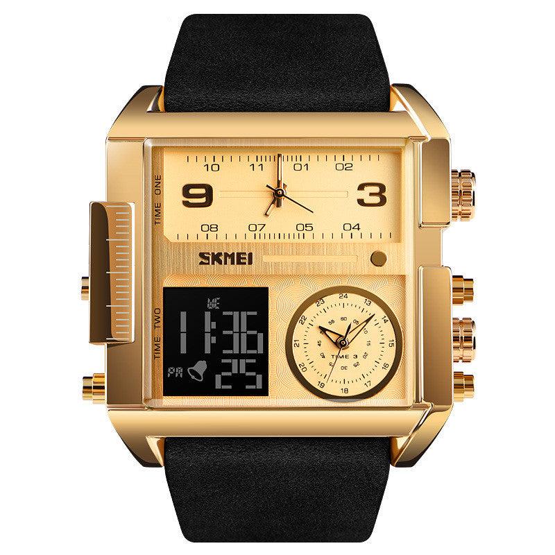 Skmei Square Large Dial Watch 3 time watch for Men 1391 Original - Image 4