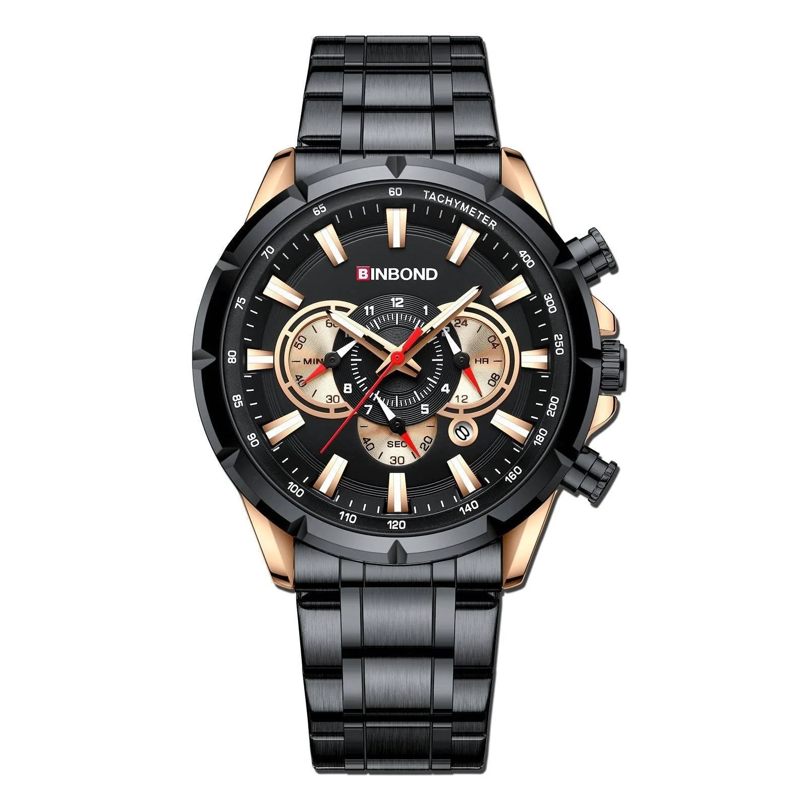 BINBOND Tactical Waterproof Watch Timing Multi-Pointer Quartz Watch - Image 10