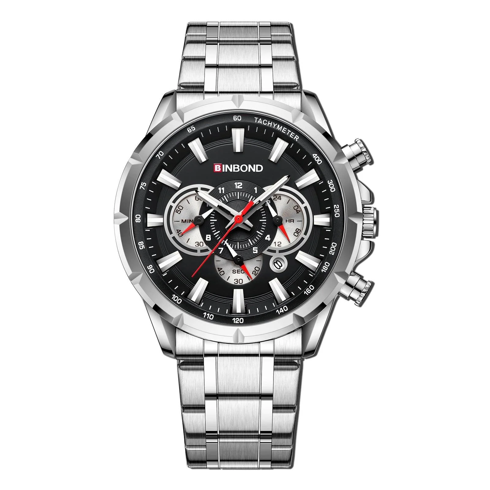BINBOND Tactical Waterproof Watch Timing Multi-Pointer Quartz Watch - Image 12