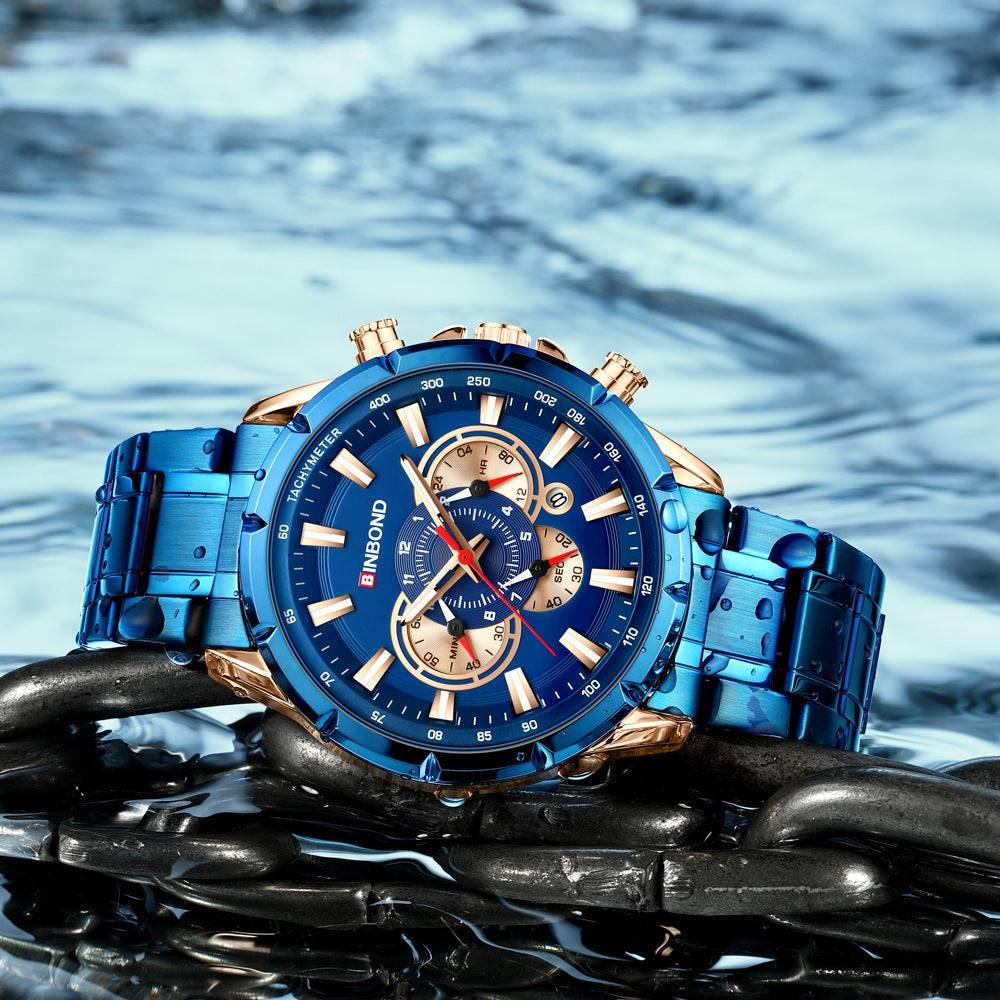 BINBOND Tactical Waterproof Watch Timing Multi-Pointer Quartz Watch - Image 6