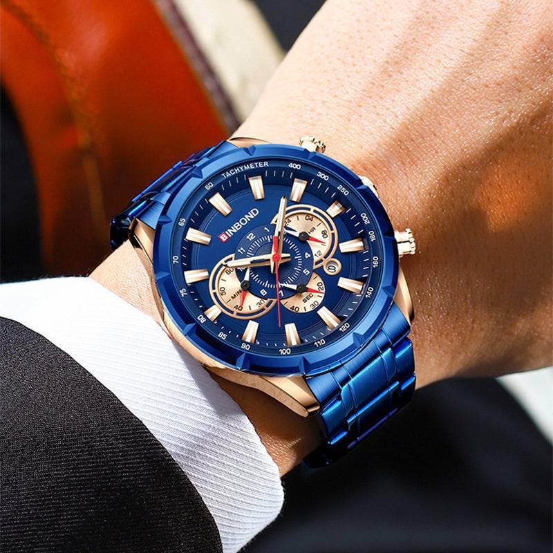 BINBOND Tactical Waterproof Watch Timing Multi-Pointer Quartz Watch - Image 7