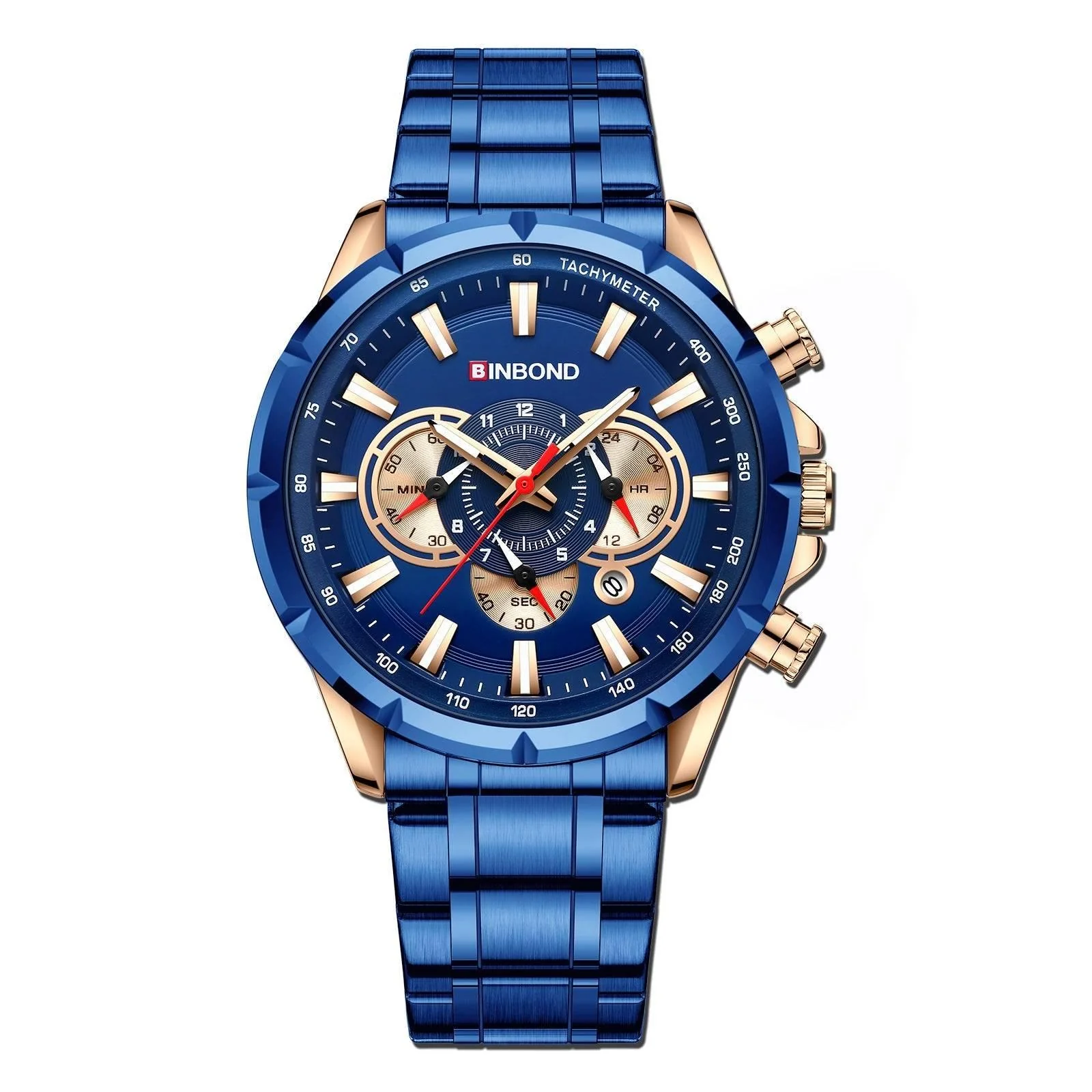 BINBOND Tactical Waterproof Watch Timing Multi-Pointer Quartz Watch - Image 9