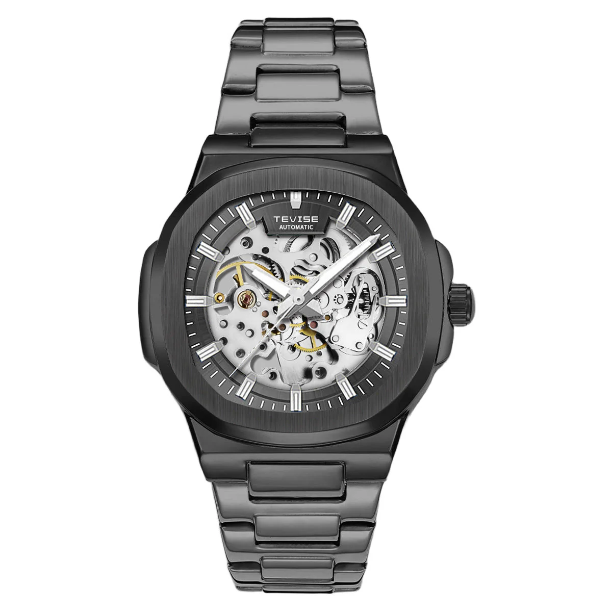 Tevise T01B Hollow Automatic Luminous Waterproof Mechanical Watch For Men - Image 3