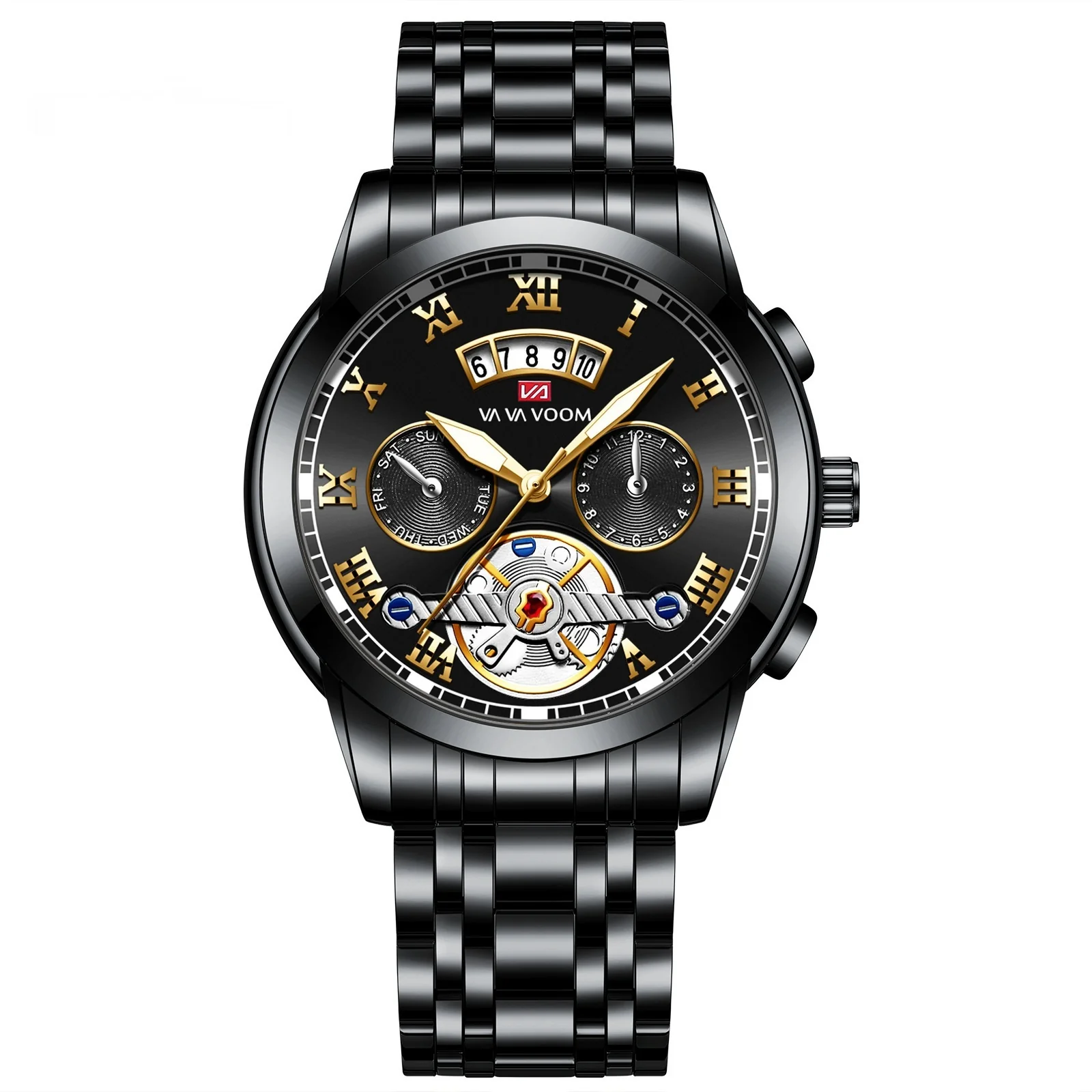 VA VA VOOM 2453 Tourbillon design Calendar Watch For Men - Image 3