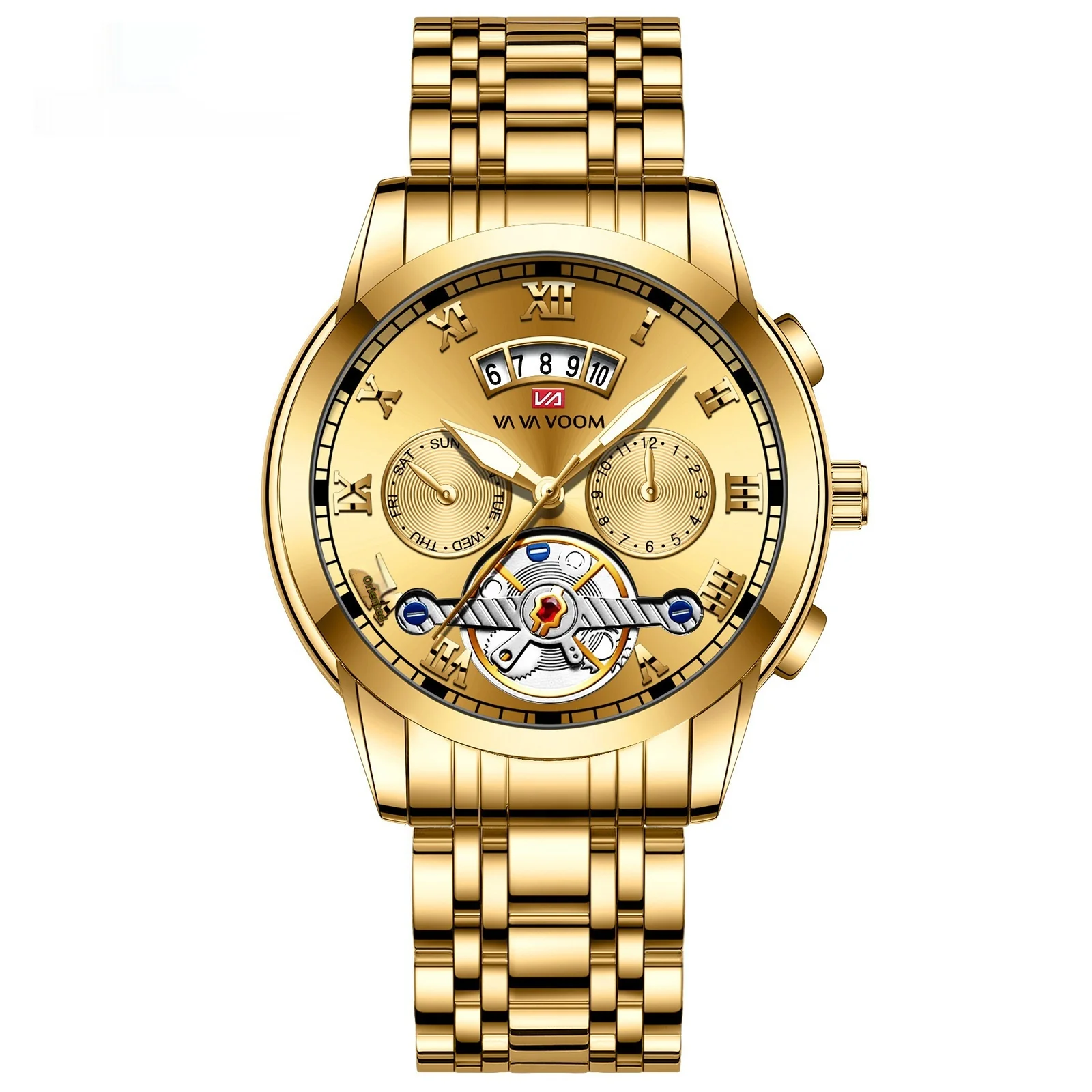 VA VA VOOM 2453 Tourbillon design Calendar Watch For Men - Image 5