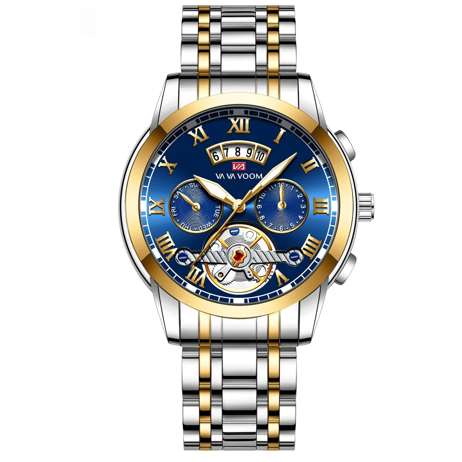VA VA VOOM 2453 Tourbillon design Calendar Watch For Men - Image 7