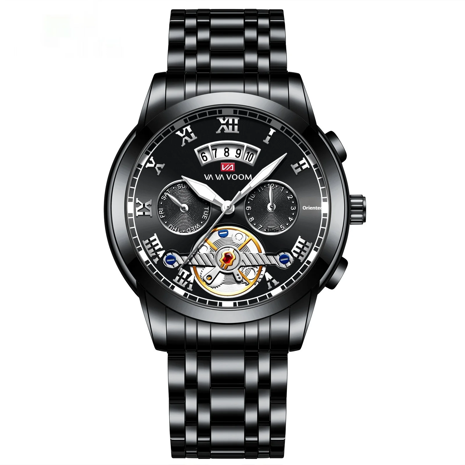 VA VA VOOM 2453 Tourbillon design Calendar Watch For Men - Image 8